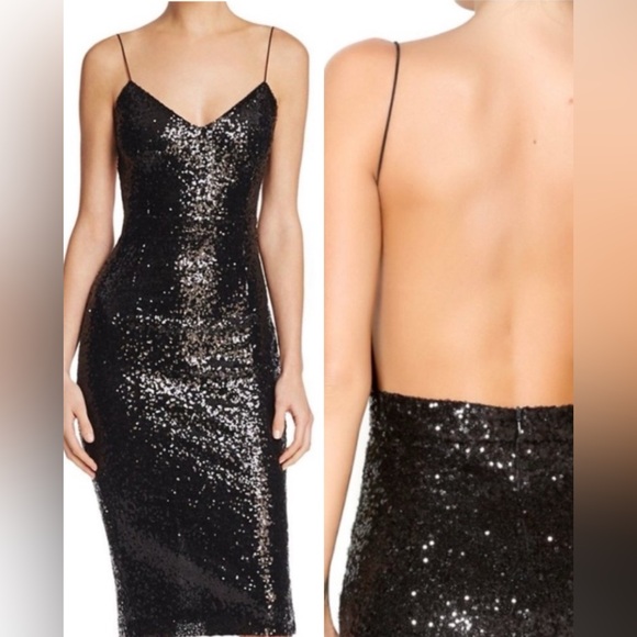 Rehab  Black Sequin Dress - Picture 1 of 6